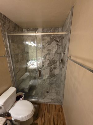 Glass Door Shower Install